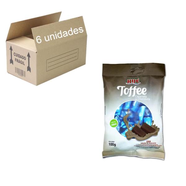 Imagem de Toffee Caramelo De Chocolate Zero Hué 100G (6 Unidades)