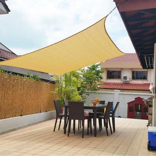 Imagem de Toldo Shade Sail retangular de 3,5 x 2,5 m bege para terraço