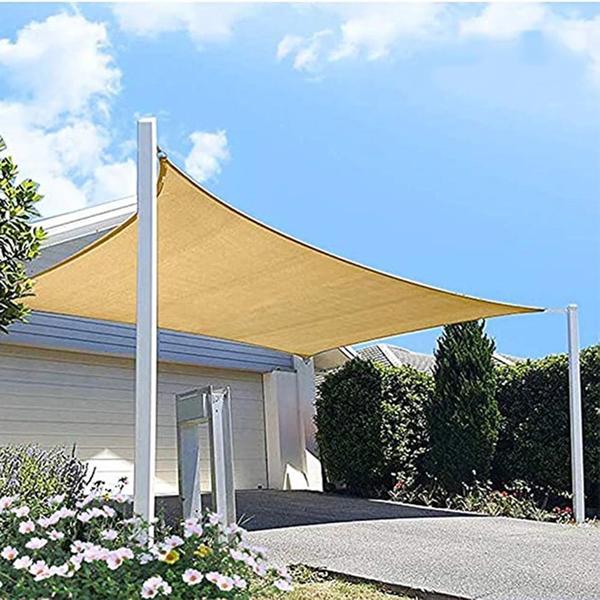 Imagem de Toldo Shade Sail retangular de 3,5 x 2,5 m bege para terraço