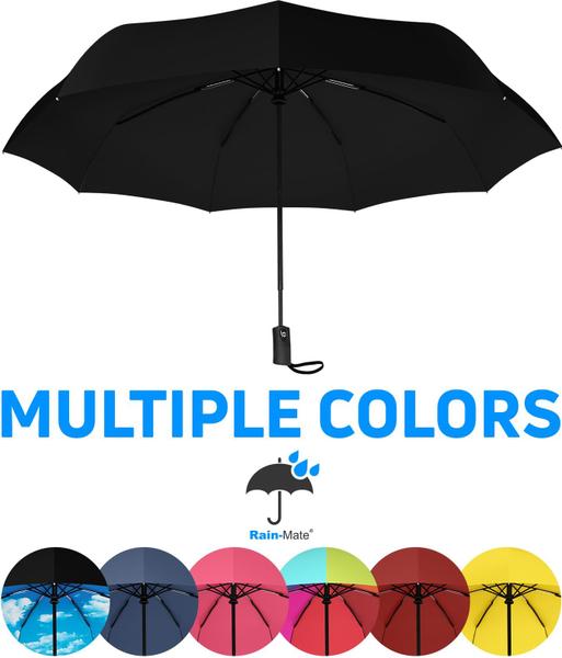 Imagem de Toldo Umbrella Rain-Mate Compact Travel à prova de vento de 42 polegadas