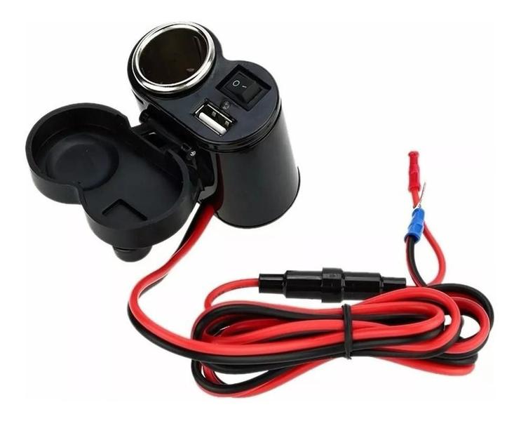 Imagem de Tomada 12V Usb 5V Para Moto A Prova D'Agua