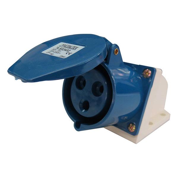 Imagem de Tomada Blindada Sobrepor 2P+T 32A 250V Azul Metaltex