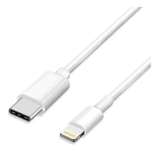 Imagem de Tomada Carregador 20W Turbo + Cabo Lightning USB-C 1m Para Iphone 14 13 Pro Max 12 e 11