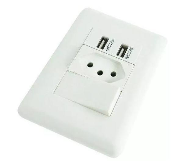 Imagem de Tomada Carregador Usb Duo Interruptor