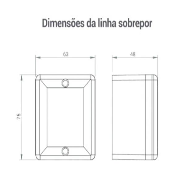 Imagem de Tomada Conector P/ Antena Coaxial Sobrepor Sistema X