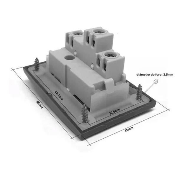 Imagem de Tomada De Embutir Em Móveis Margirius 10A 2P+T Marrom Sleek