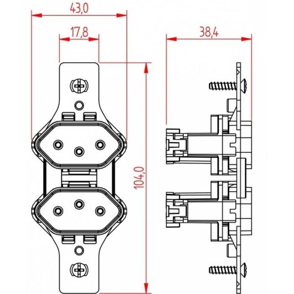 Imagem de Tomada dupla 2p+t 10a branca milleniun mectronic