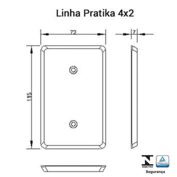 Imagem de Tomada Dupla 2P+T 20A 250V -  Pratika - Ilumi