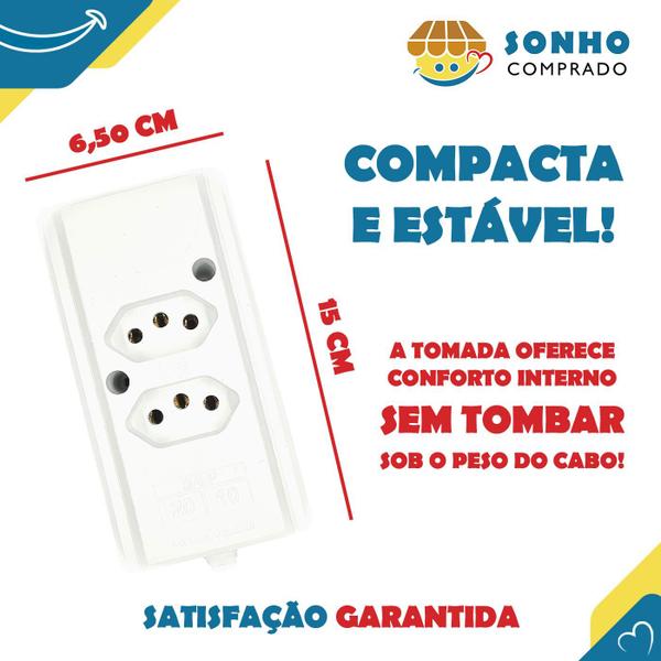 Imagem de Tomada em Barra Hercules 2 tomadas BRA 068976 InterNEED