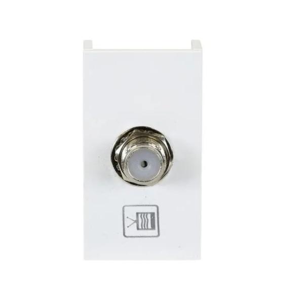 Imagem de Tomada Para Antena De Tv Para Cabo Coaxial 75 Ohms/ Evidence/Modulare/Blanc+ - FAME