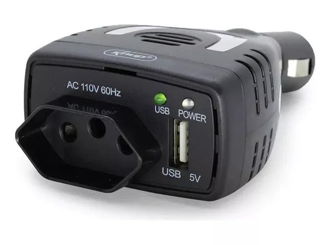 Imagem de Tomada Para Carro Inversor 12v 110v Tensao Usb Carregado