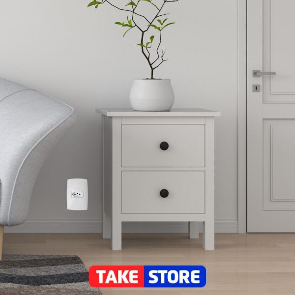 Imagem de Tomada Simples 10a 4x2 Linha Home Branco Com Placa Blux