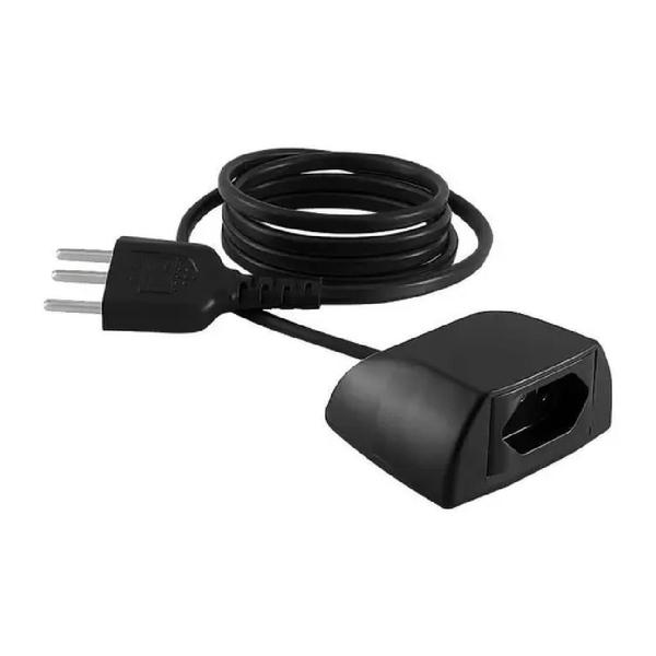 Imagem de Tomada Sonic Preto 1 Tomada 10a Para Fixar Cabo 1,7m Qtmov