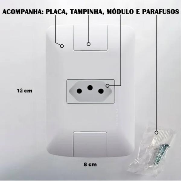 Imagem de Tomada Tramontina Aria 2p+t 20 Amperes Branca 250v - 57241/013