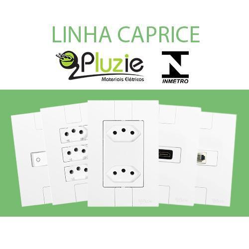 Imagem de Tomada tripla 10A Caprice Modular Pluzie 4x2 250V