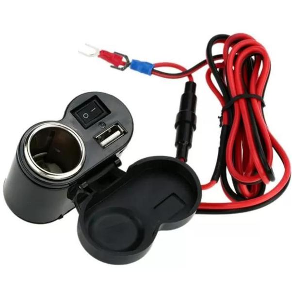 Imagem de Tomada USB para Moto Universal 12V/5V