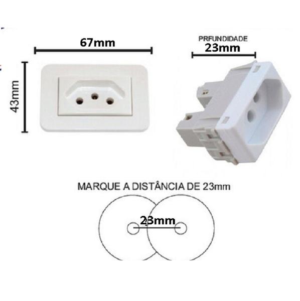 Imagem de Tomadas Plus Lumitek 250v  20A Novos Lançamentos