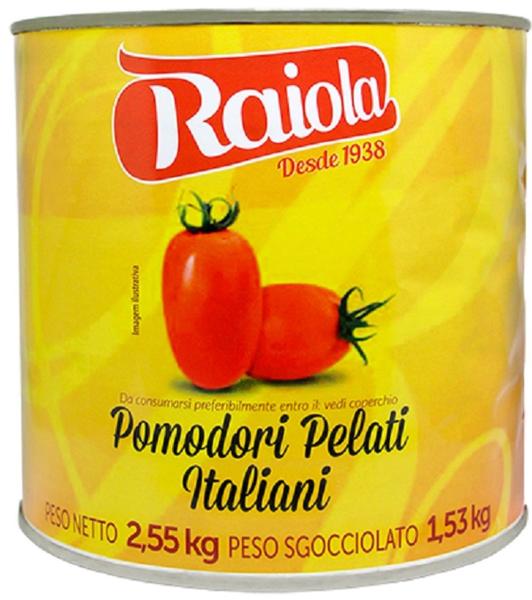 Tomate Pelado 2,55kg - Raiola Imagem de Tomate Pelado 2,55kg