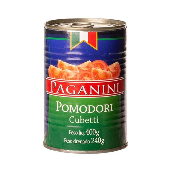 Tomate Pelado Em Cubos Paganini 400G Imagem de Tomate Pelado Em Cubos Paganini 400G