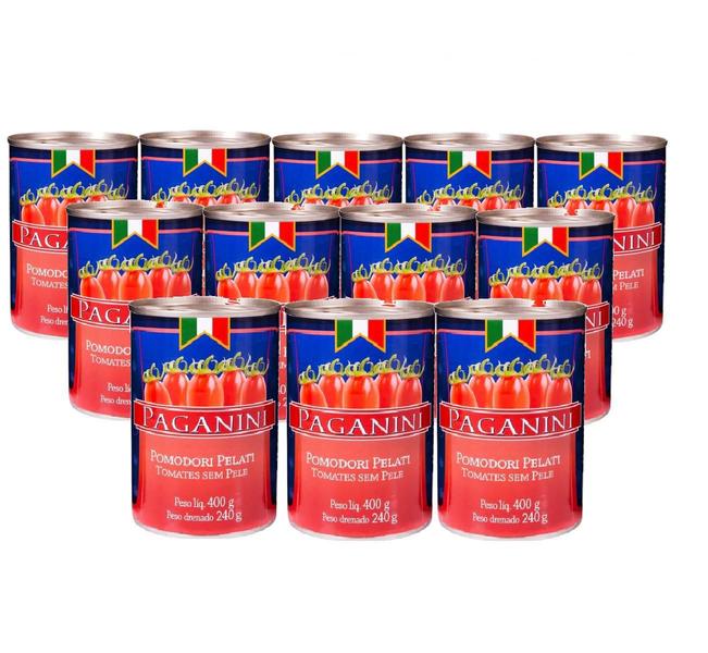 Tomate Pelado Paganini 400G 12 Unidades Imagem de Tomate Pelado Paganini 400G 12 Unidades