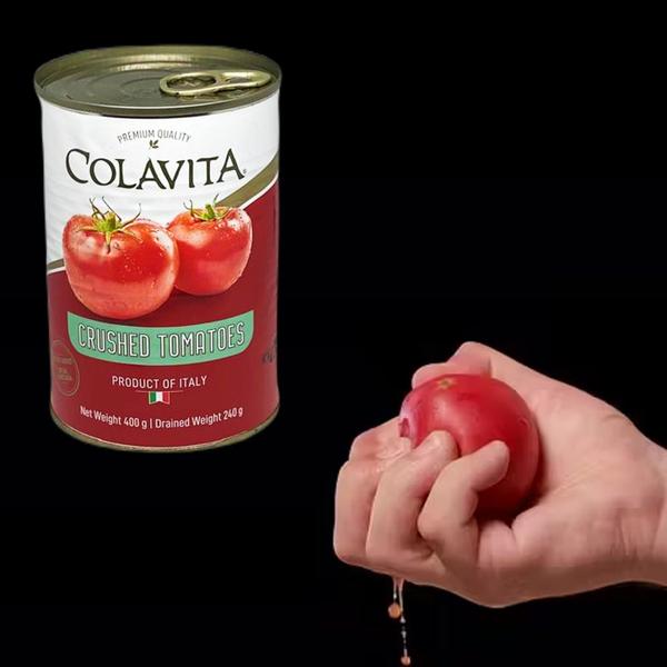 Tomate Pelado Picado (Crushed) COLAVITA 400g Imagem de Tomate Pelado Picado (Crushed) COLAVITA 400g
