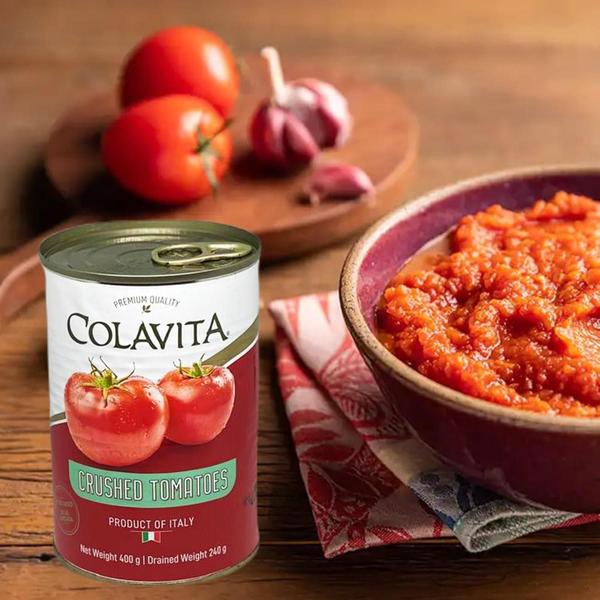 Tomate Pelado Picado (Crushed) Colavita 400G Imagem de Tomate Pelado Picado (Crushed) Colavita 400G