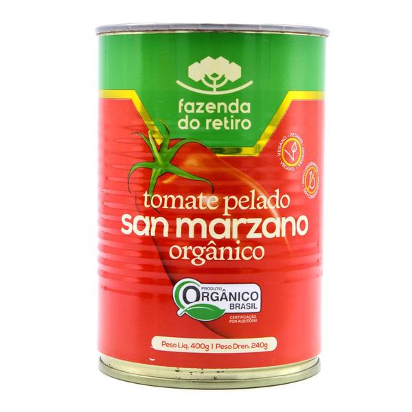 Tomate Pelado San Marzano Orgânico Fazenda do Retiro 240g Imagem de Tomate Pelado San Marzano Orgânico Fazenda do Retiro 240g