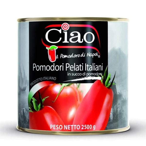 Tomate Pelati Italiano CIAO 2,5kg Imagem de Tomate Pelati Italiano CIAO 2,5kg