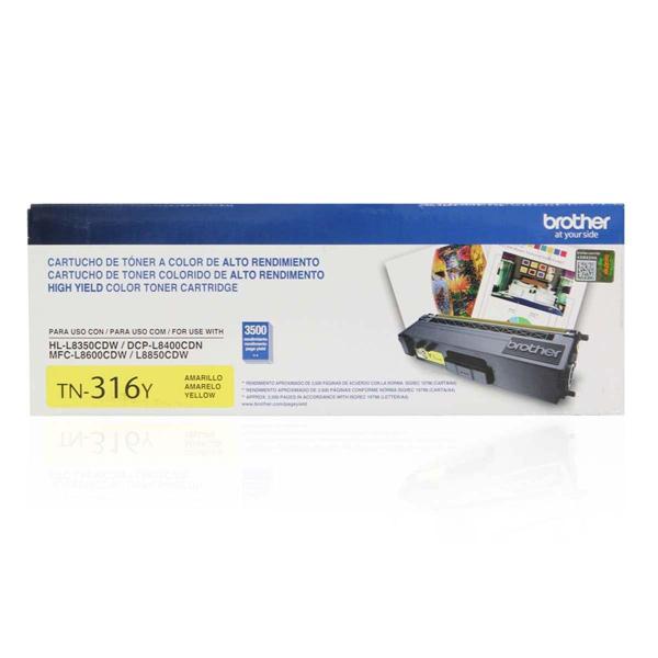 Toner Brother TN 316Y Amarelo Imagem de Toner Brother TN 316Y Amarelo