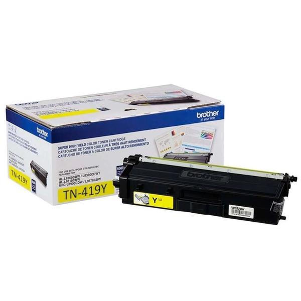 Toner Brother TN419Y Amarelo L8360CDW L8610CDW Original 9k Imagem de Toner Brother TN419Y Amarelo L8360CDW L8610CDW Original 9k