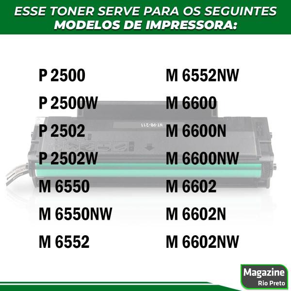 Imagem de Toner Cartucho Compativel Pb210 Pb211 Para P2500 2500w M6550 M6552 M6600 M6602 - Novo Com Chip