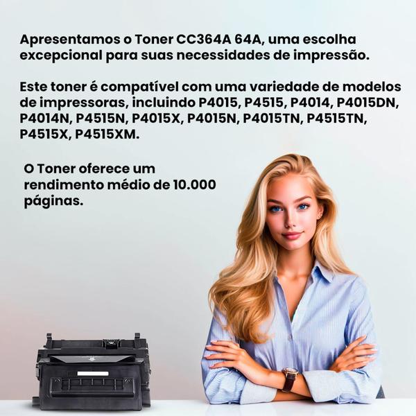 Imagem de Toner Cc364a Cc364ab 64a  P4014 P4014n P4015 P4015n