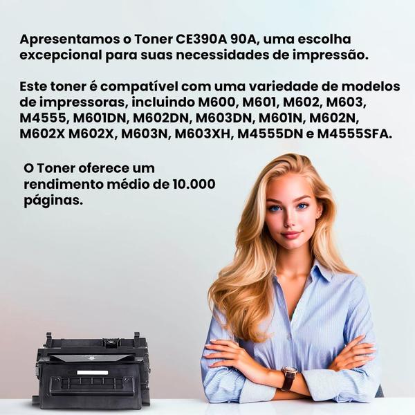 Imagem de Toner CE390A 90A Compatível HP M603N