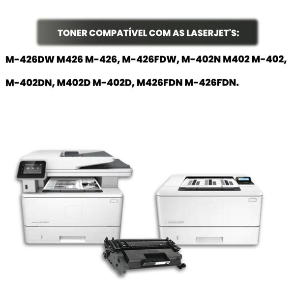 Imagem de Toner Cf226x 226x 26x M426 M426dw M402dn