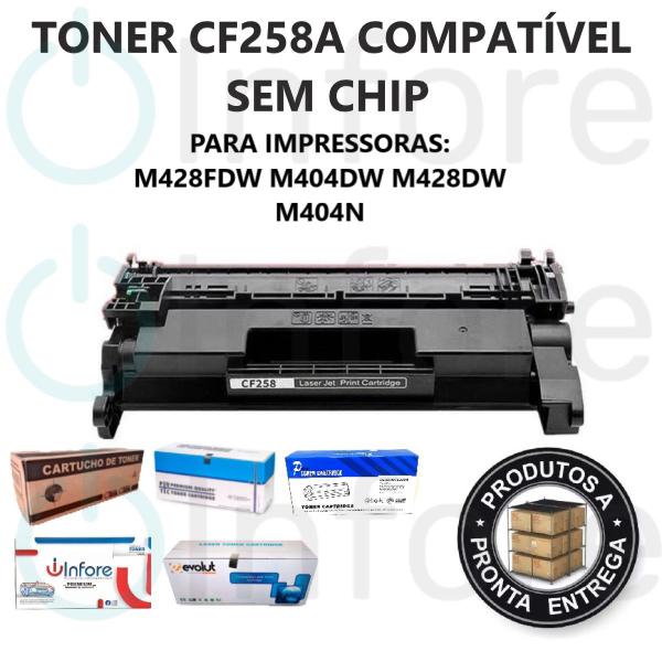 Imagem de Toner Cf258a 58a Compatível M428FDW M428DW M404DW M404N  Sem Chip