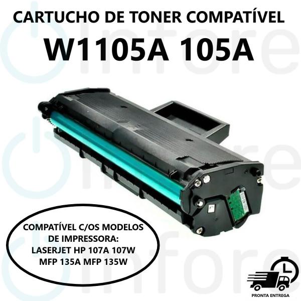 Imagem de Toner Compatível 105a 105A SEM CHIP  W1105A M105 107a 107w 135a M13 MFP135A  MFP135W SEM CHIP