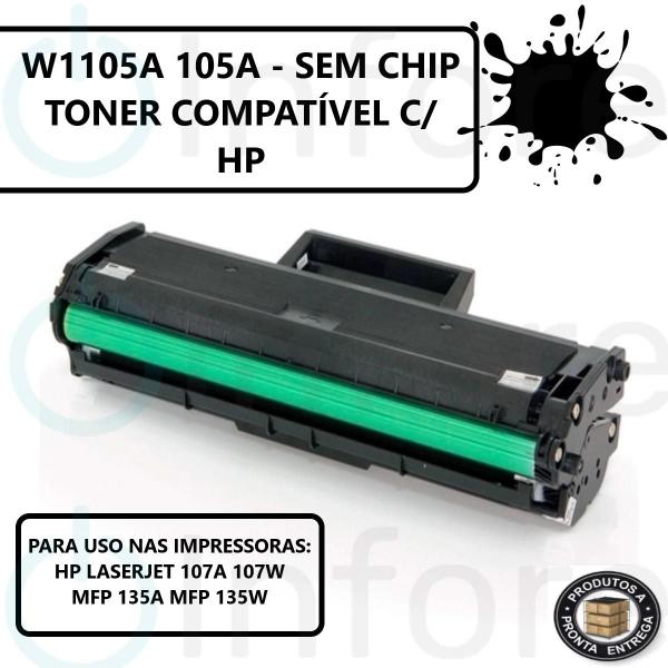 Imagem de Toner Compatível 105a 105A SEM CHIP  W1105A M105 107a 107w 135a M13 MFP135A  MFP135W SEM CHIP