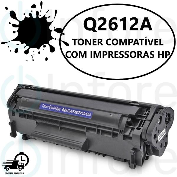 Imagem de Toner Compatível 12a Q2612a 2612a 1010 1012 1015 1018 1020 1022 3015 3030 3050 2k