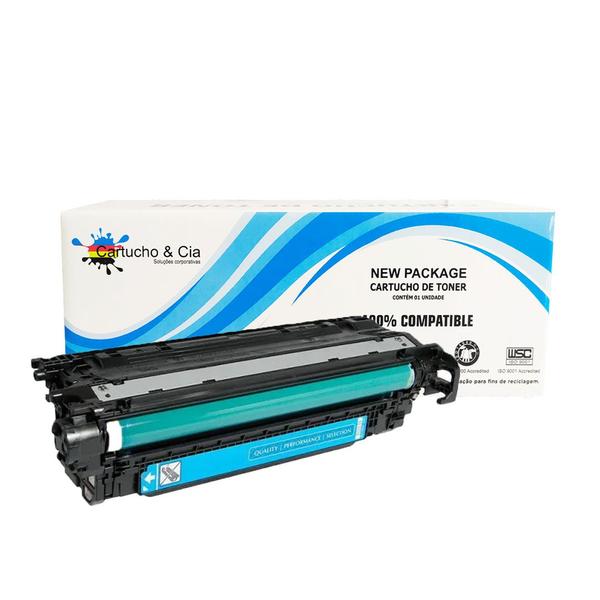 Imagem de Toner Compatível Ce251A 504A Ciano Cm3530 Cp3525Dn Cp3525