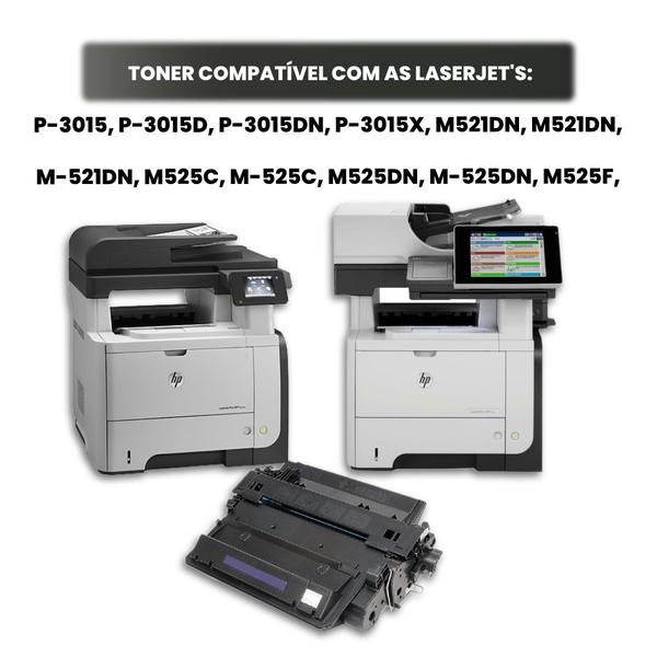 Imagem de Toner Compativel Ce255x 55x P3015 P3010 M521 12.500