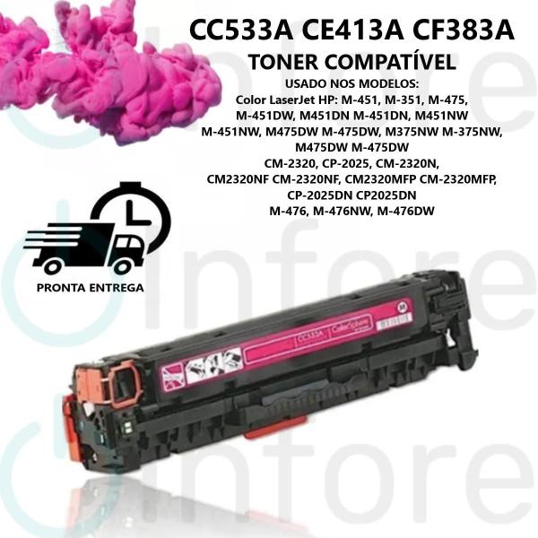 Imagem de Toner Compatível Ce413a Magenta Compativel M351 M451 M375 M475