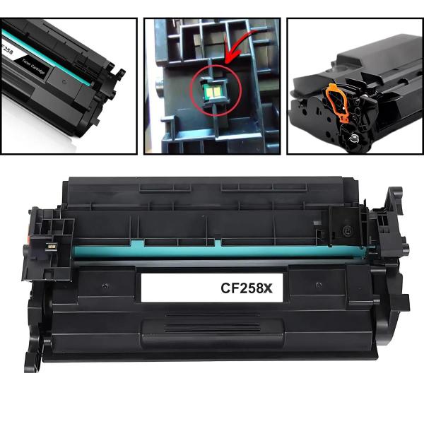 Imagem de Toner Compatível CF258X cf258 Cf258X 58X COM CHIP Para Impressora M428fdw M404dw M428dw M404n - COM CHIP