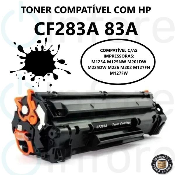 Imagem de Toner Compatível  CF283a 283a 83a 83a M125a M127fn M127fw M225 M201 M226 M202