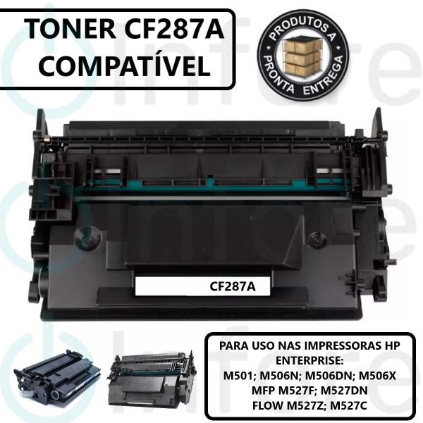 Imagem de Toner Compatível Cf287a 287a 87a para Impressora m501 m506n m506dn m527f m527dn m527z Preto