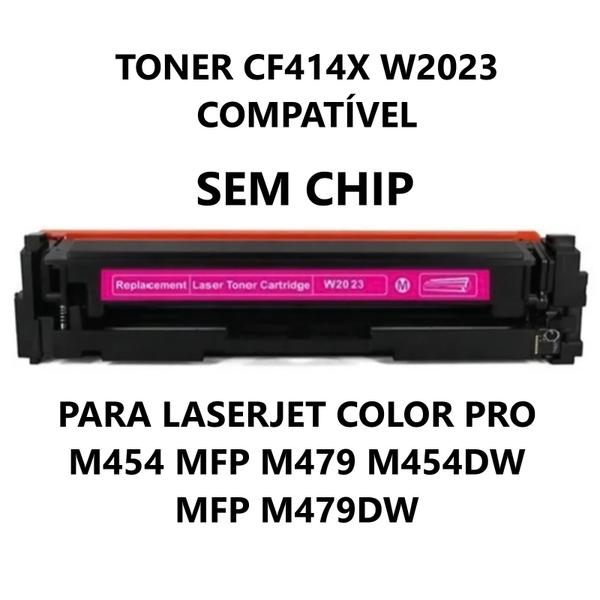 Imagem de Toner Compatível Cf414x W2023X Magenta M454DW M454DN M479FDW M479DW SEM CHIP