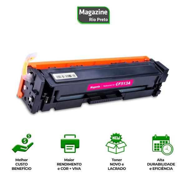 Imagem de Toner Compatível Com 204A 205A Cf513A Cf533A Magenta  M154 M180 M181 154A 154Nw 180N 180Nw 181Fw