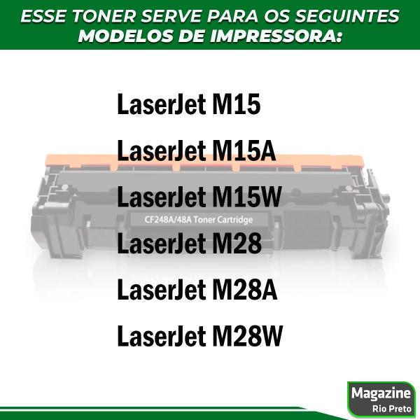 Toner Compatível Com CF248A 48A 15 M15 M15A M15W 28 M28 M28A M28W 1K - Premium Imagem de Toner Compatível Com CF248A 48A 15 M15 M15A M15W 28 M28 M28A M28W 1K