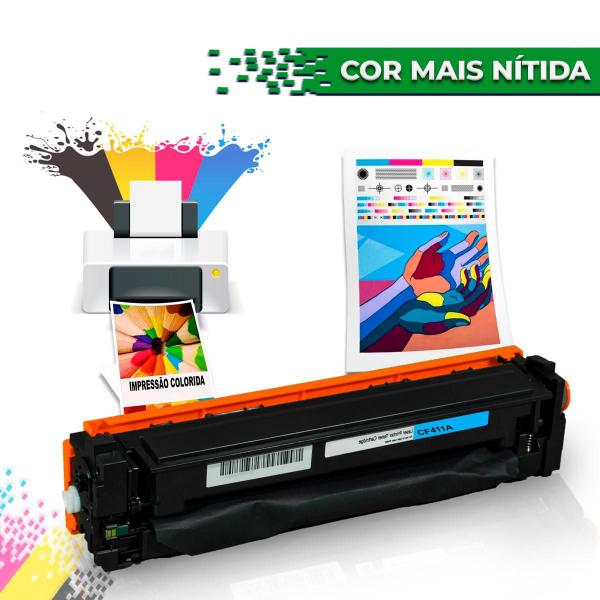 Imagem de Toner Compatível com CF411A Cyan / Azul  M452DW M452DN M477FDW M477FNW M477FDN  2.3k