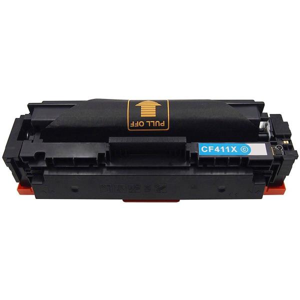 Imagem de Toner Compatível com CF411X 411X para Impressora M477 M452 M477fdw M452dn M477fdn M452dw Ciano 5.000