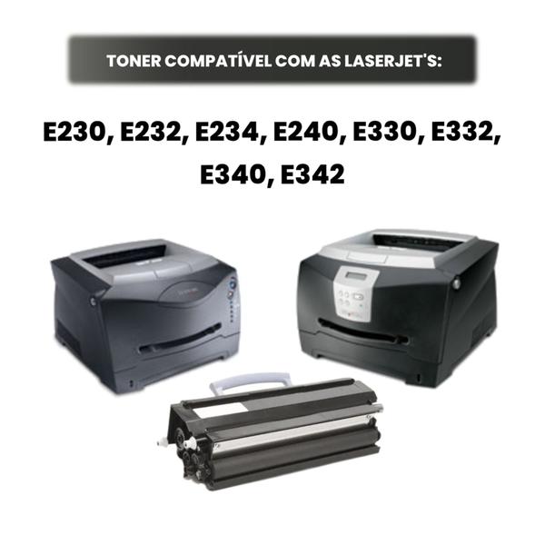 Imagem de Toner compatível E230 para Laserjet Lexmark e-332